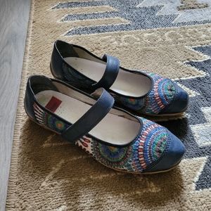 Rieker Multicolor Leather Maryjane Shoes